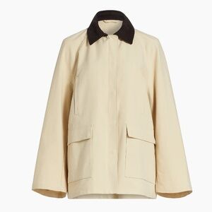 Toteme Corduroy-Trimmed Coated-Canvas Spring Jacket